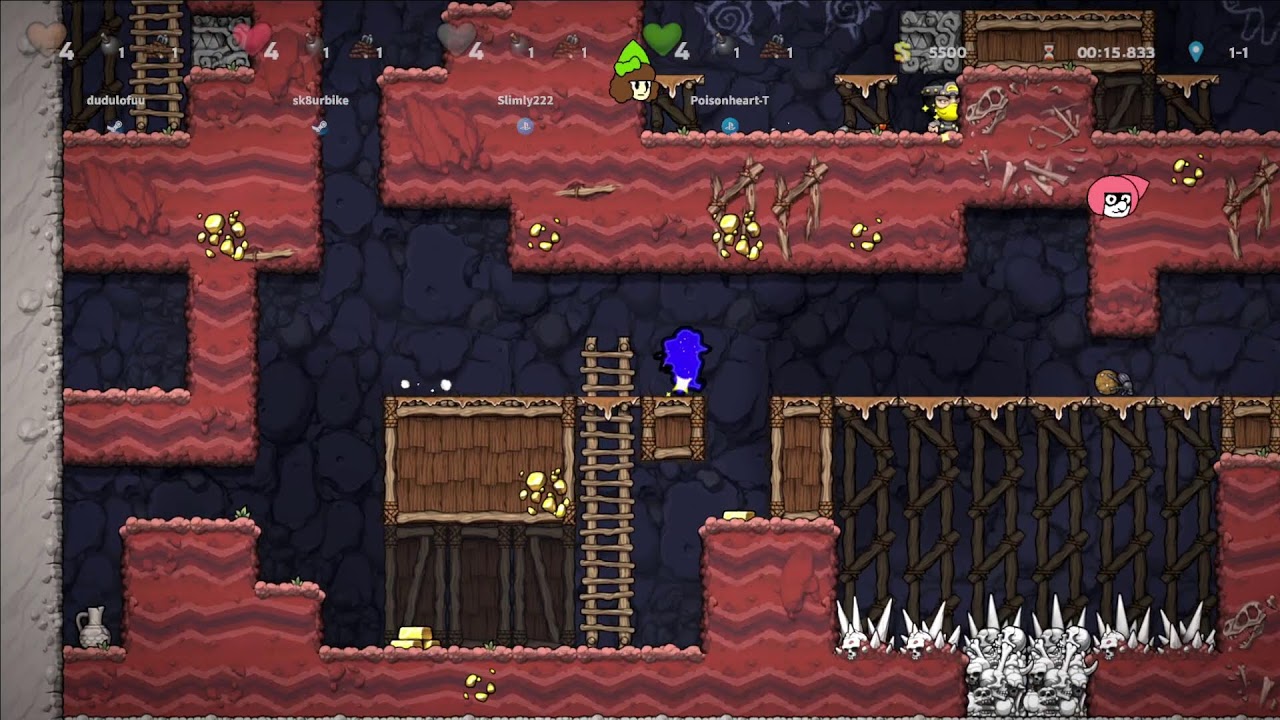 Spelunky 2 - Dudulofuu cave deaths, science and stupid shit