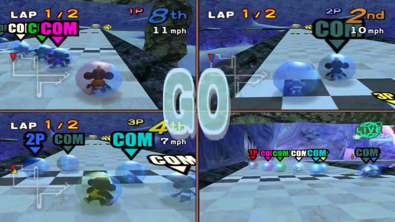 Super Monkey Ball 2: Monkey Race 2: Grand Prix {3 Players} (Part 1)[4K/60]