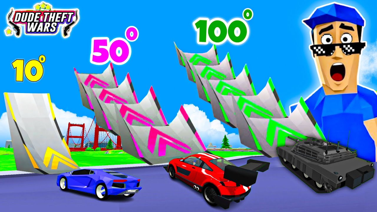 I Tested EVERY Car on the BIGGEST RAMP EVER! 😱🔥 | Dude Theft Wars