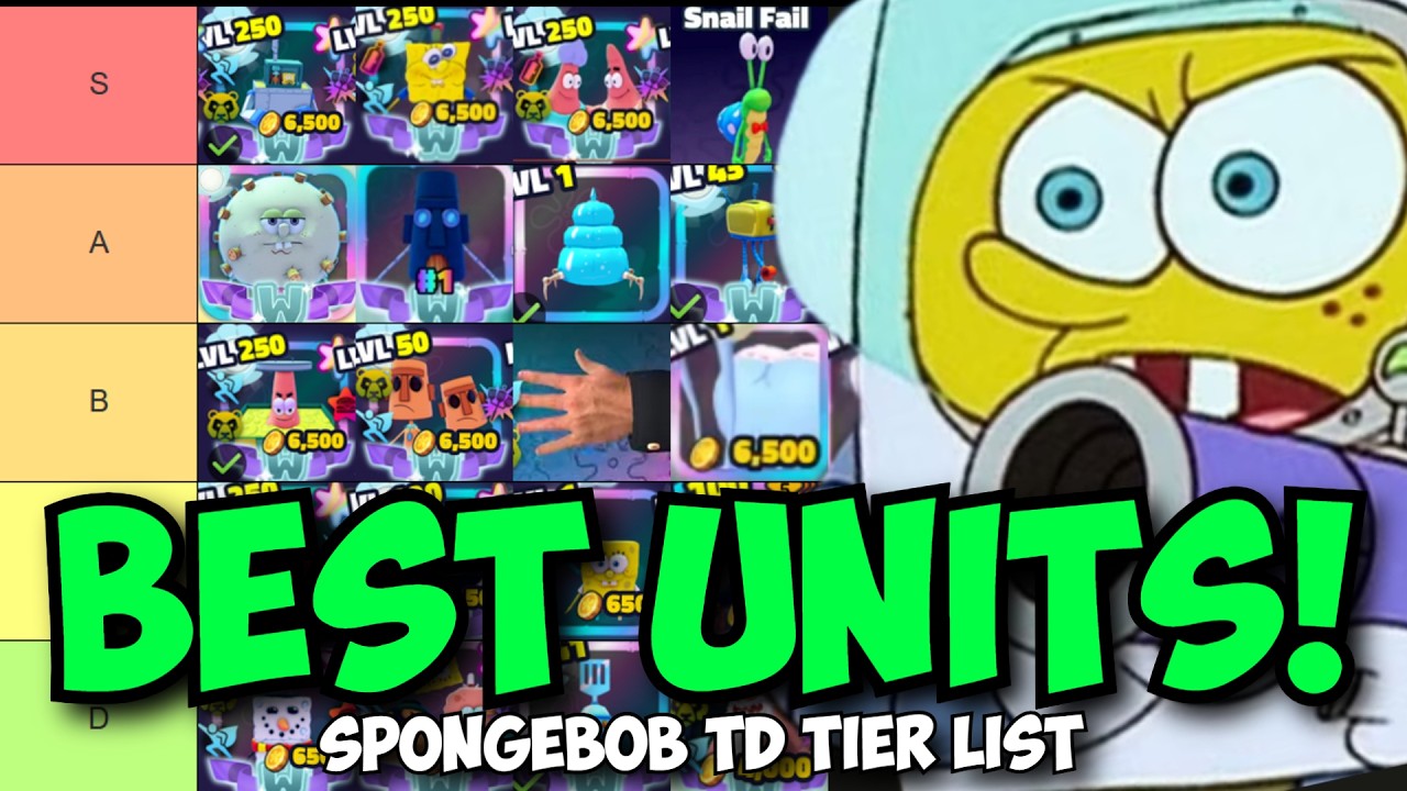 Spongebob TD Tier List + Best Units & Pets!