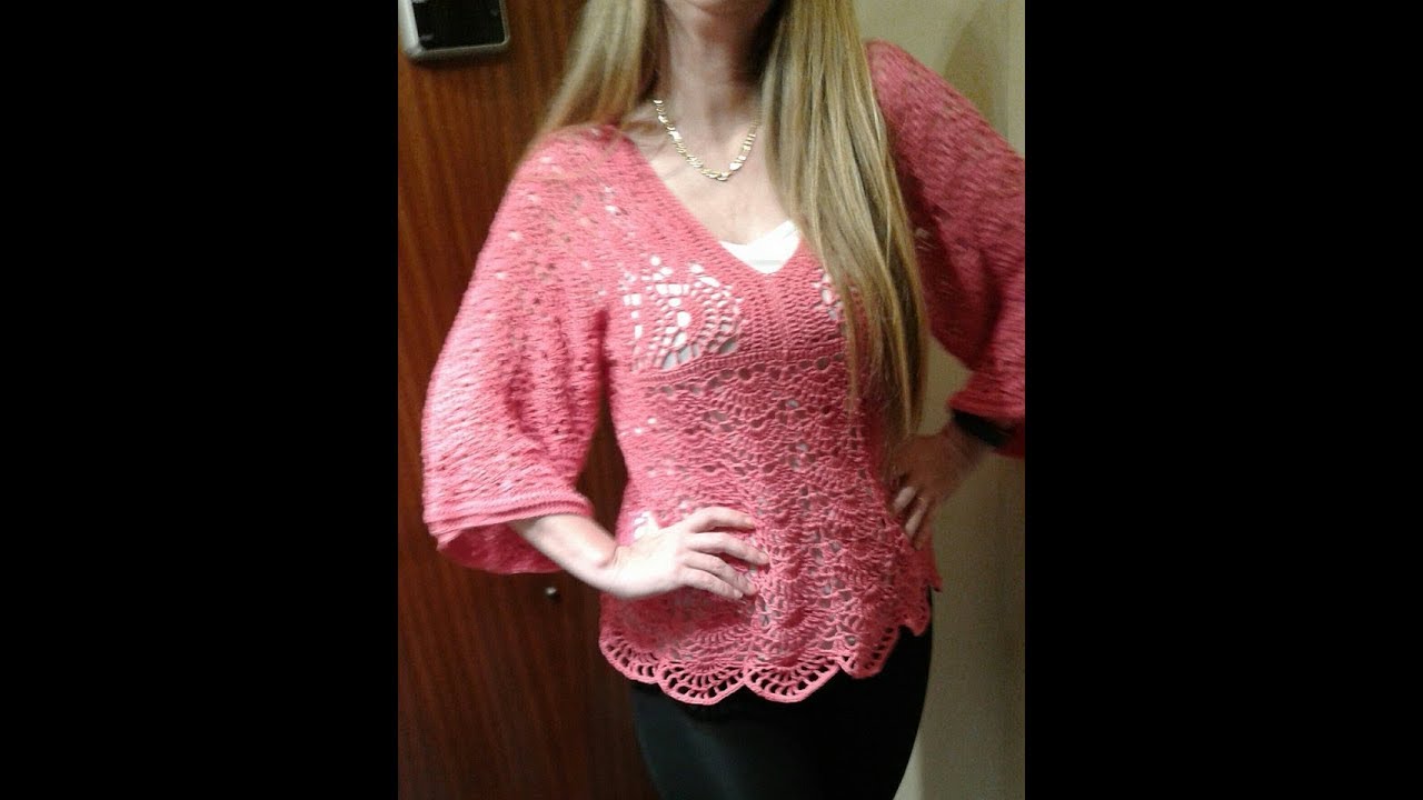 crochet tutorial  blusa kimono facil How to Kimono ( with subtittles several lenguage)