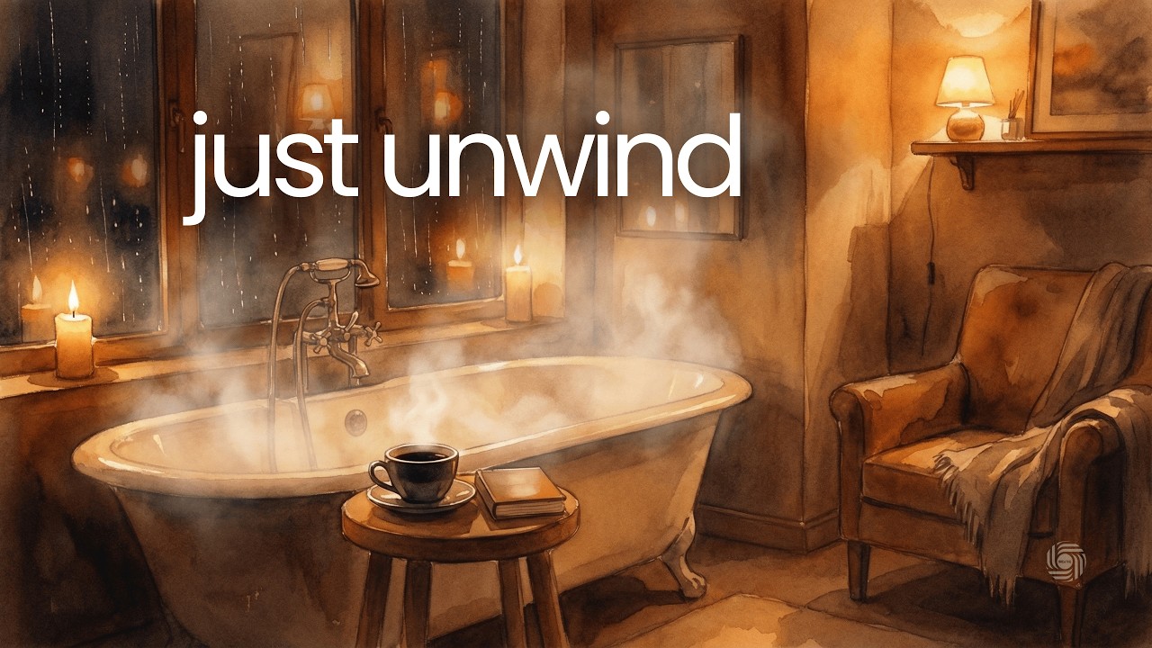 Rainy Self-Care Night | Cozy Candlelight Bath & Soft Rain for Deep Sleep | 2 Hours 40 Minutes