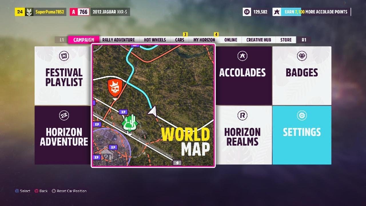 Jaguar crash inForza Horizon 5