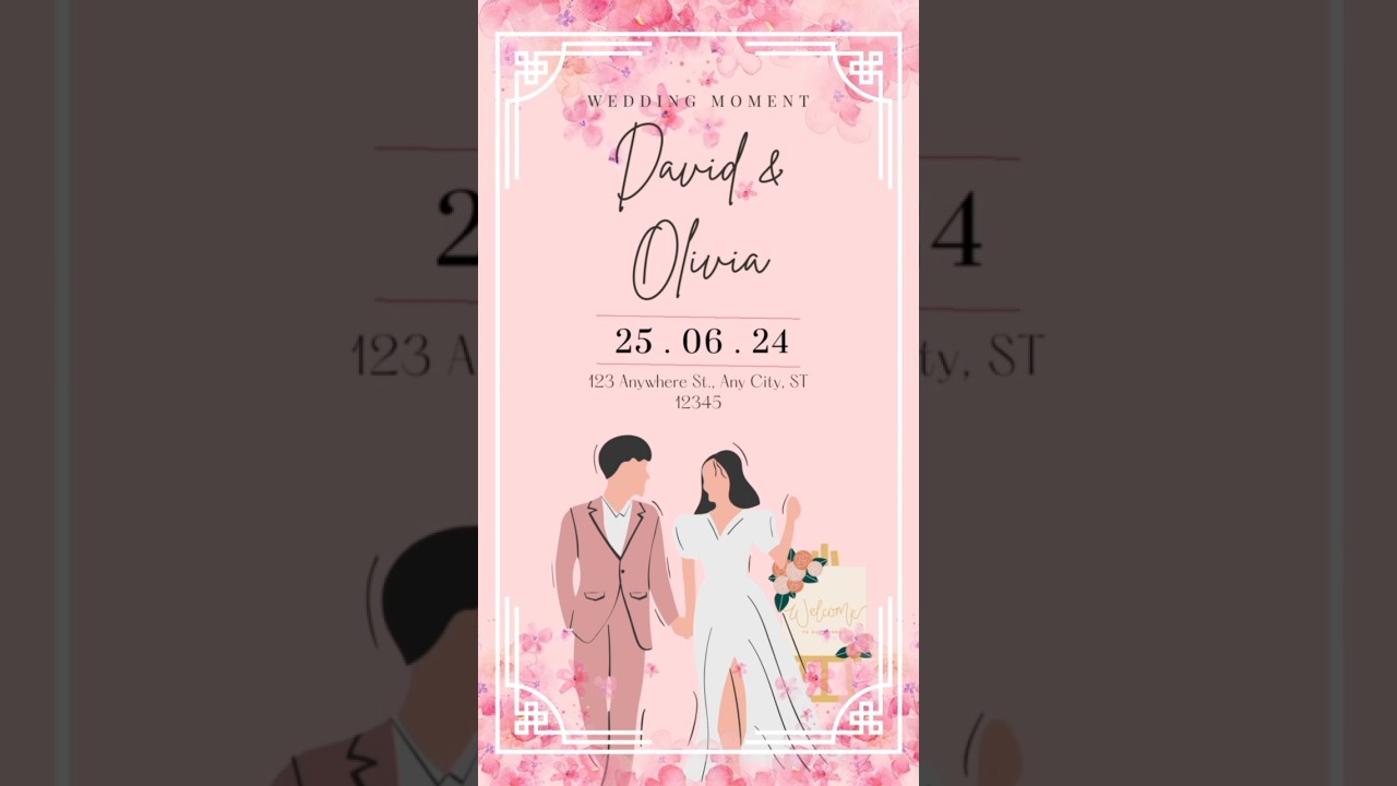 How To Make a Digital Invitation Video for a Wedding#shorts #graphics #trending #creative #animation
