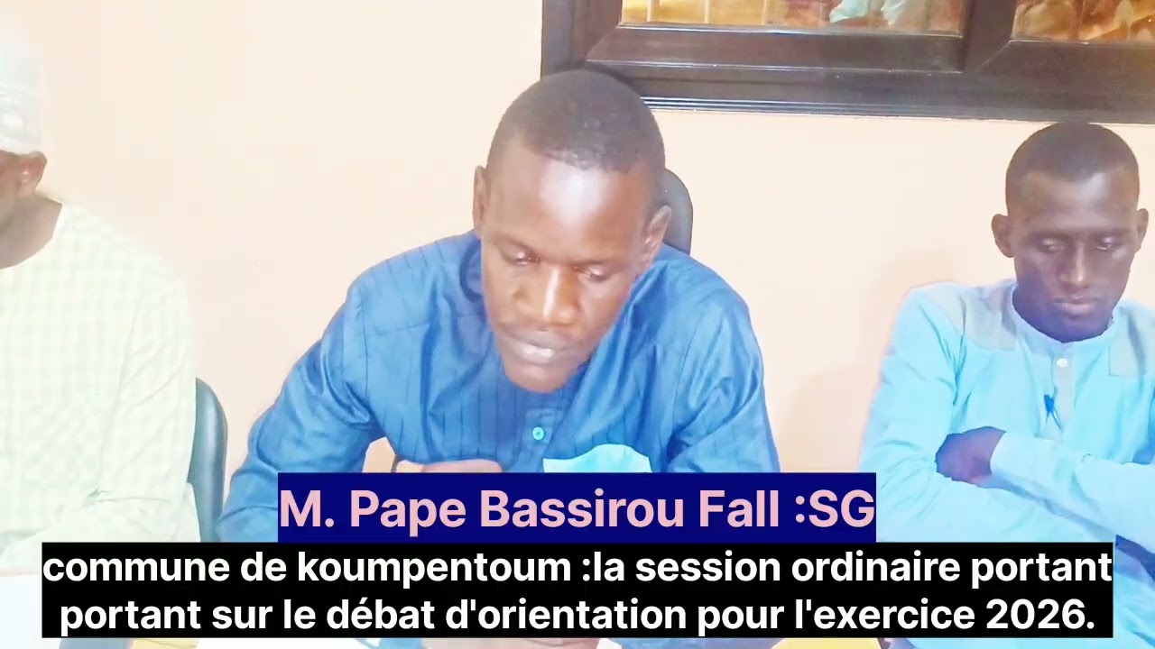 Koumpentoum :débat d'orientation Pape Bassirou fall présente les axes stratégiques pour l'année2026.