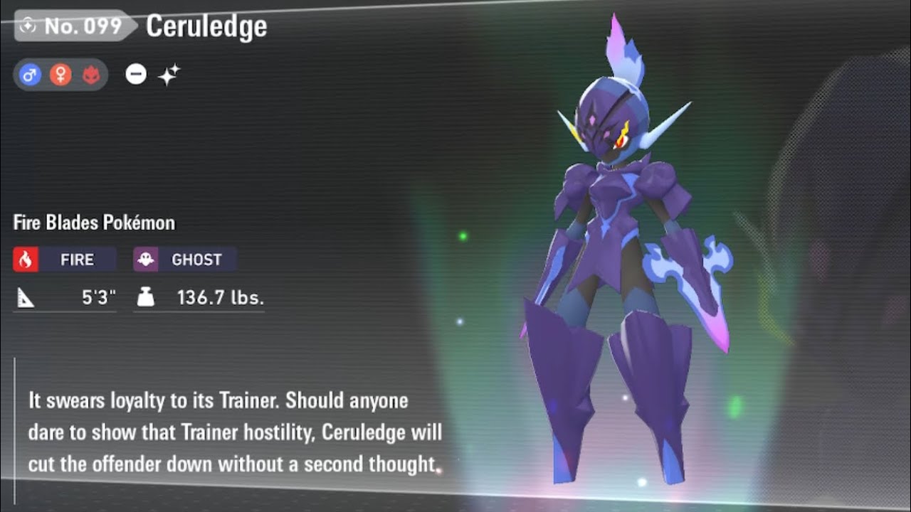 Pokémon Legends ZA Shiny Ceruleedge
