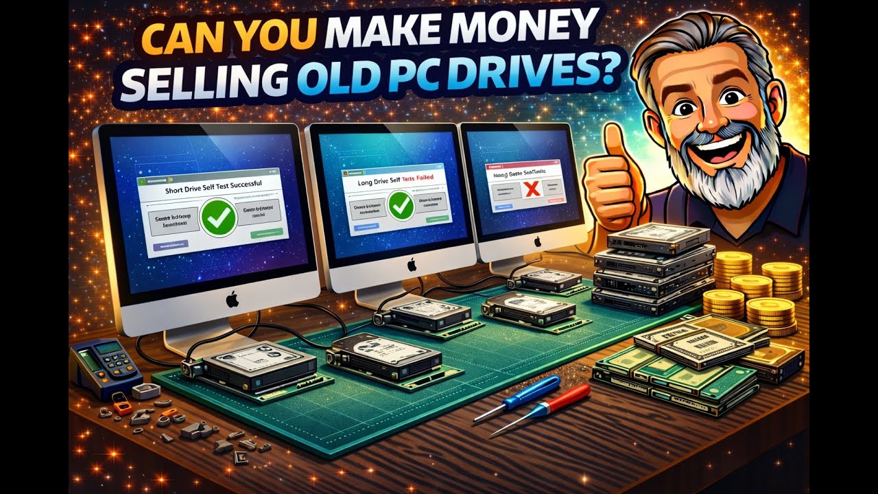 My new HDD Wiping area and we price up if there is any money in used HDDs and SSDs. Episode 20/265