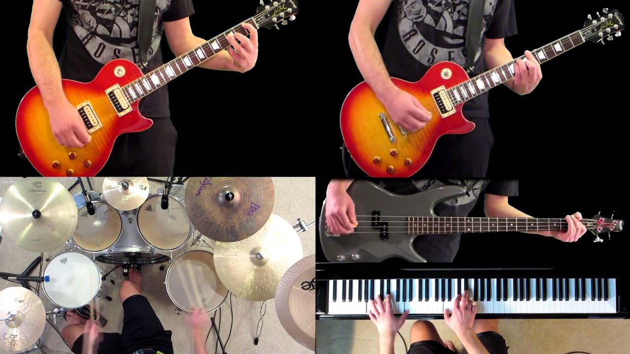 Estranged Guns N' Roses Guitar Bass Piano Drum Cover