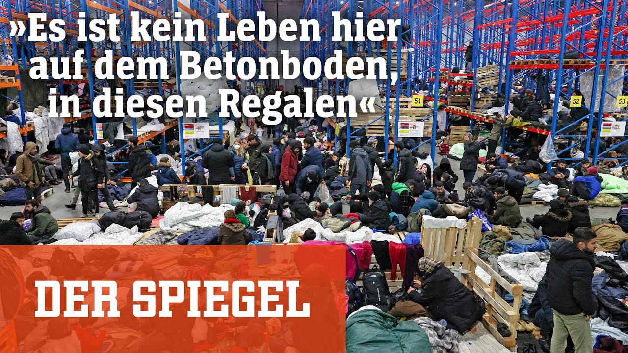 Geflüchtete in Belarus: »Es ist kein Leben hier auf dem Betonboden, in diesen Regalen« DER SPIEGEL