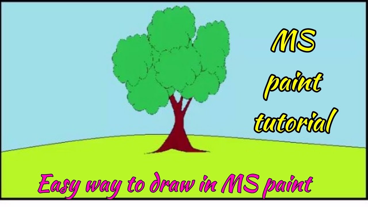 Tree Drawing | How to draw Tree in MS paint | MS paint tutorial | Easy drawing | MS paint Drawing
