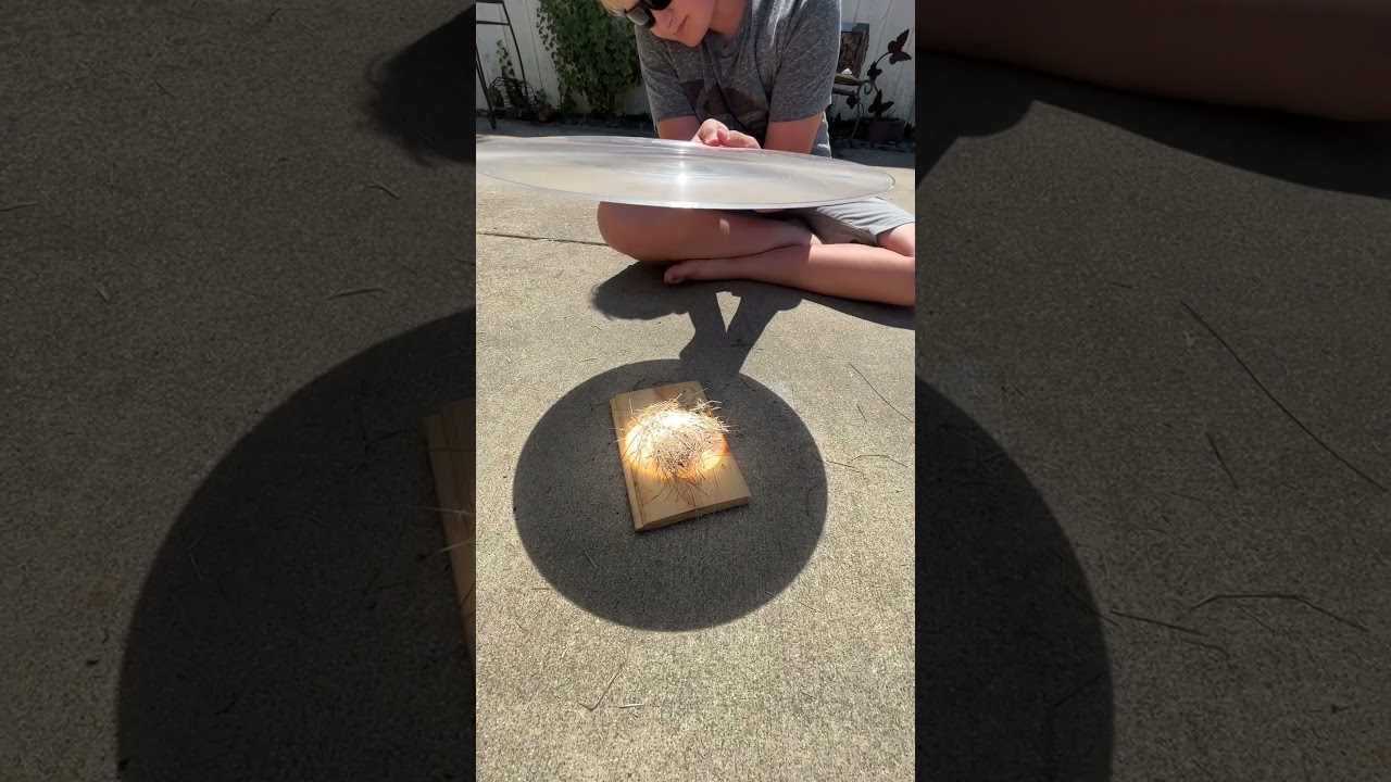 Starting a Fire with a Large Fresnel Lens