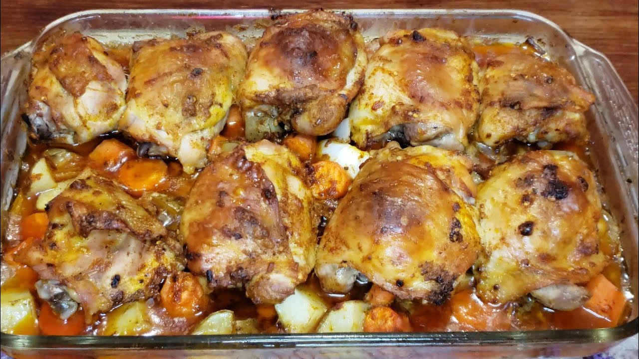 POLLO AL HORNO  Receta muy facil!!