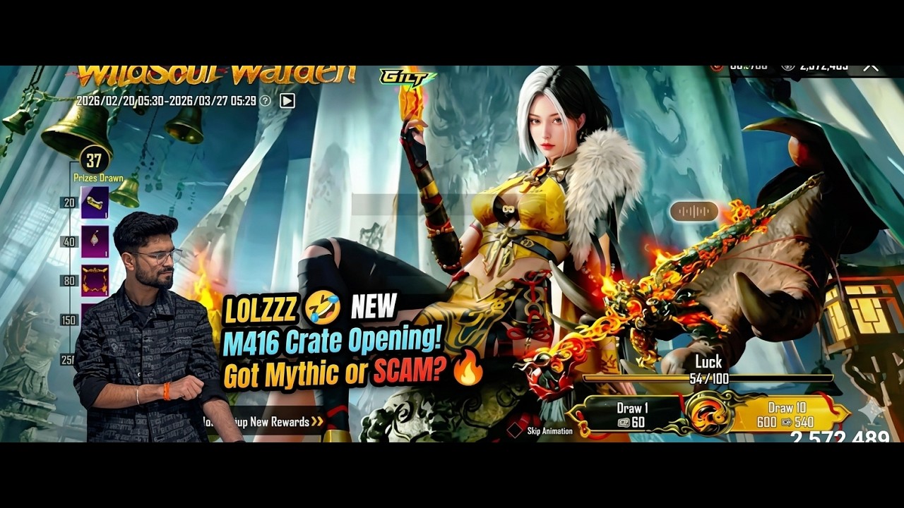 LOLZZZ 🤣 NEW M416 Crate Opening! Got Mythic or SCAM? 🔥 BGMI Luck Test