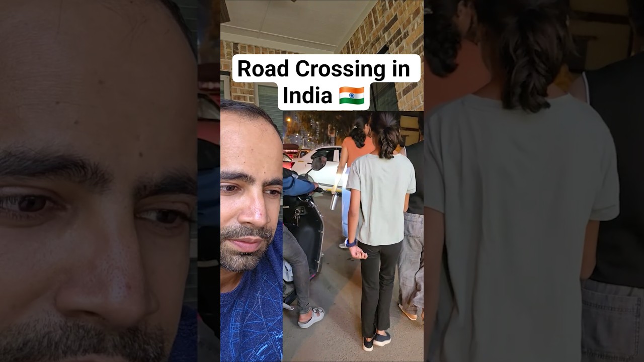 Reality of Road Crossing in India vs America #indiansinusa #shorts #india