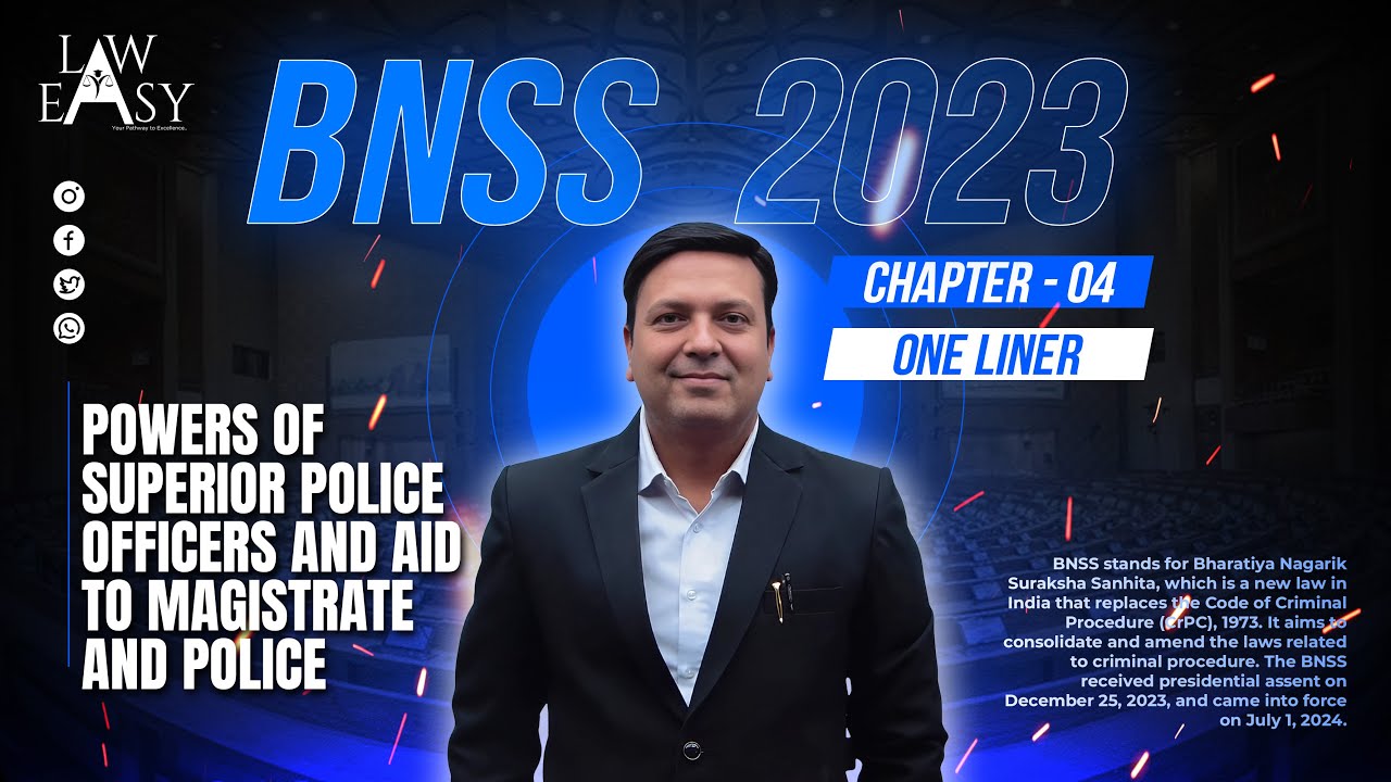 BNSS 2023 | Chapter -4 | Powers of Superior Police Officers and Aid to Magistrate and Police