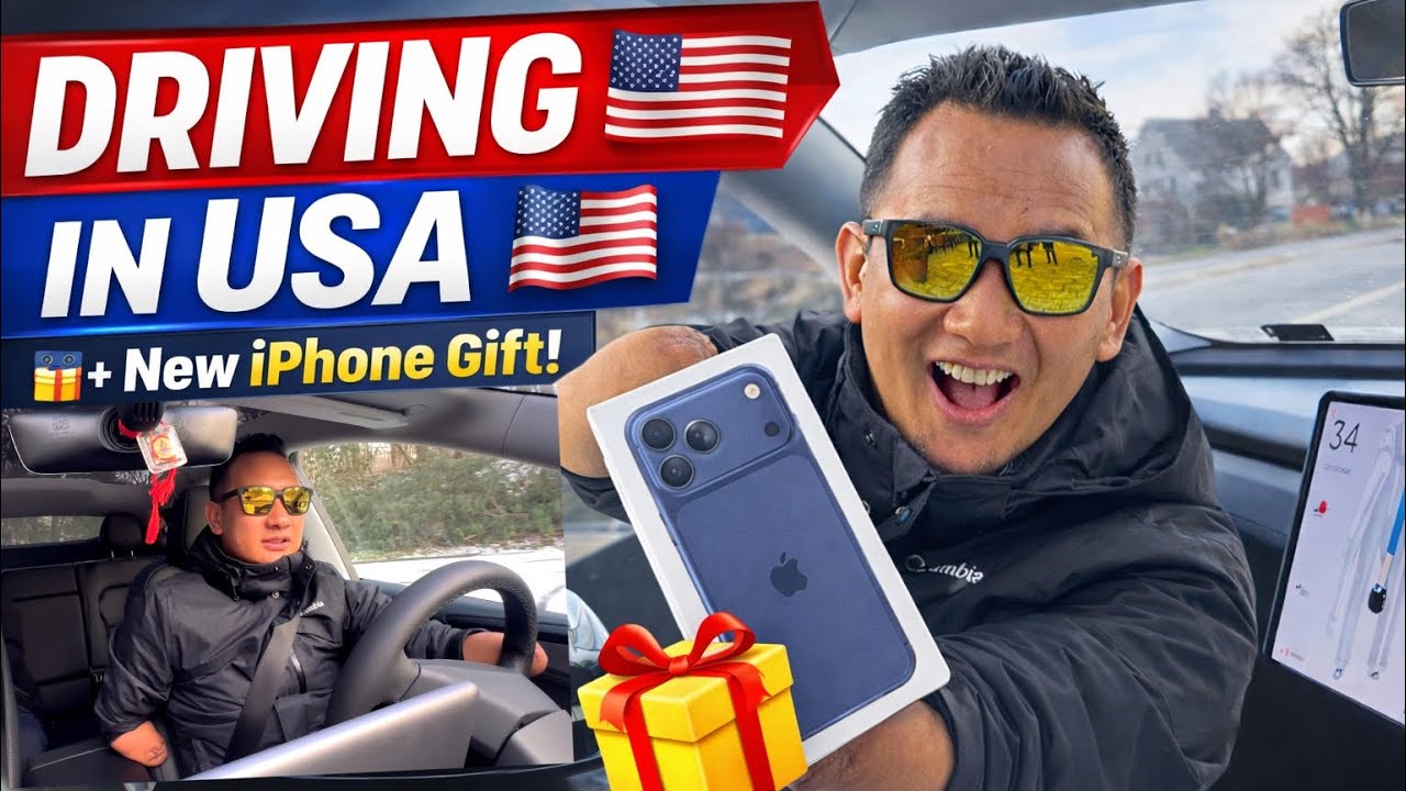 Driving Tesla Car in USA was Fun and got beautiful new year gift.