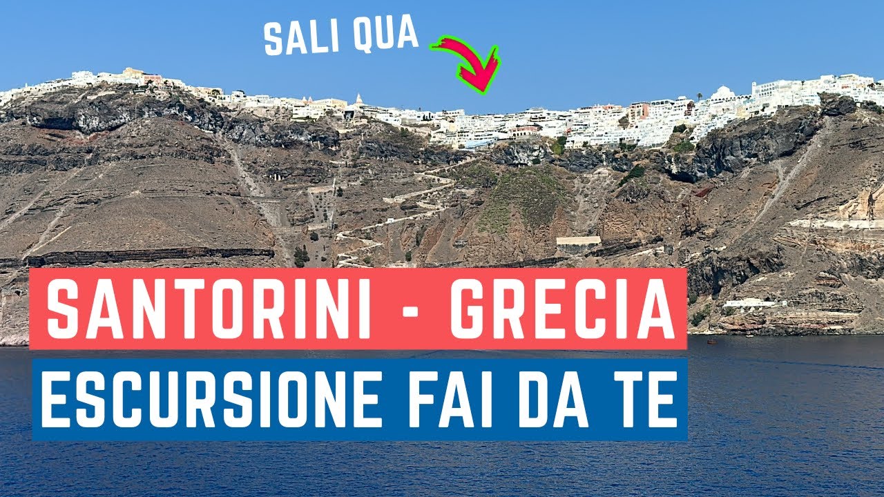 Escursione fai da te SANTORINI in crociera THIRA e OIA o SPIAGGIA in Grecia