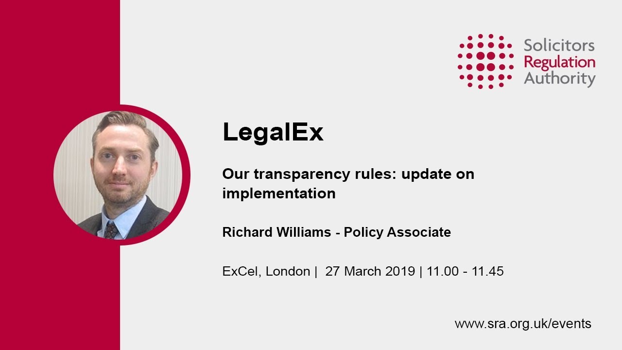 LegalEx 2019 | Our transparency rules