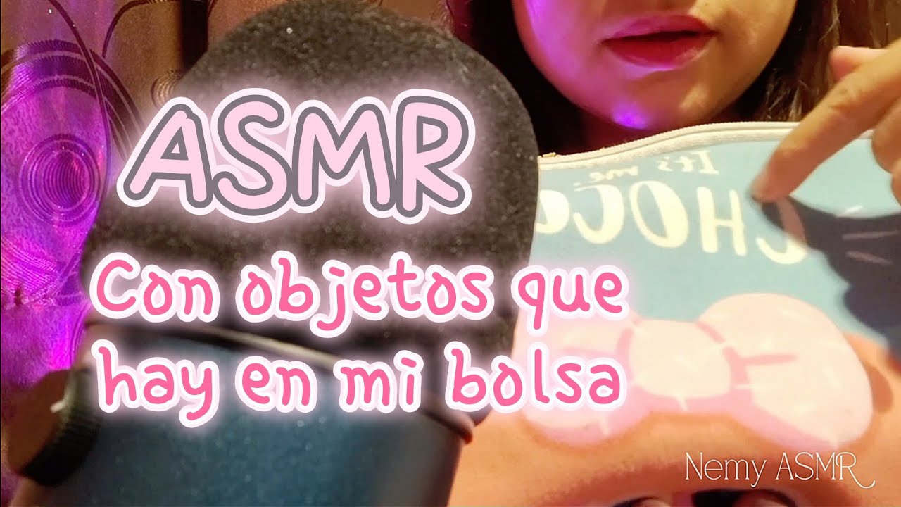 ASMR con objetos que hay en mi bolsa🛍️ sonidos para dormir y relajarse #asmr #asmrsounds 