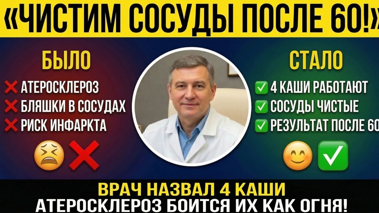 4 каши, которые чистят сосуды после 60 — атеросклероз боится их как огня