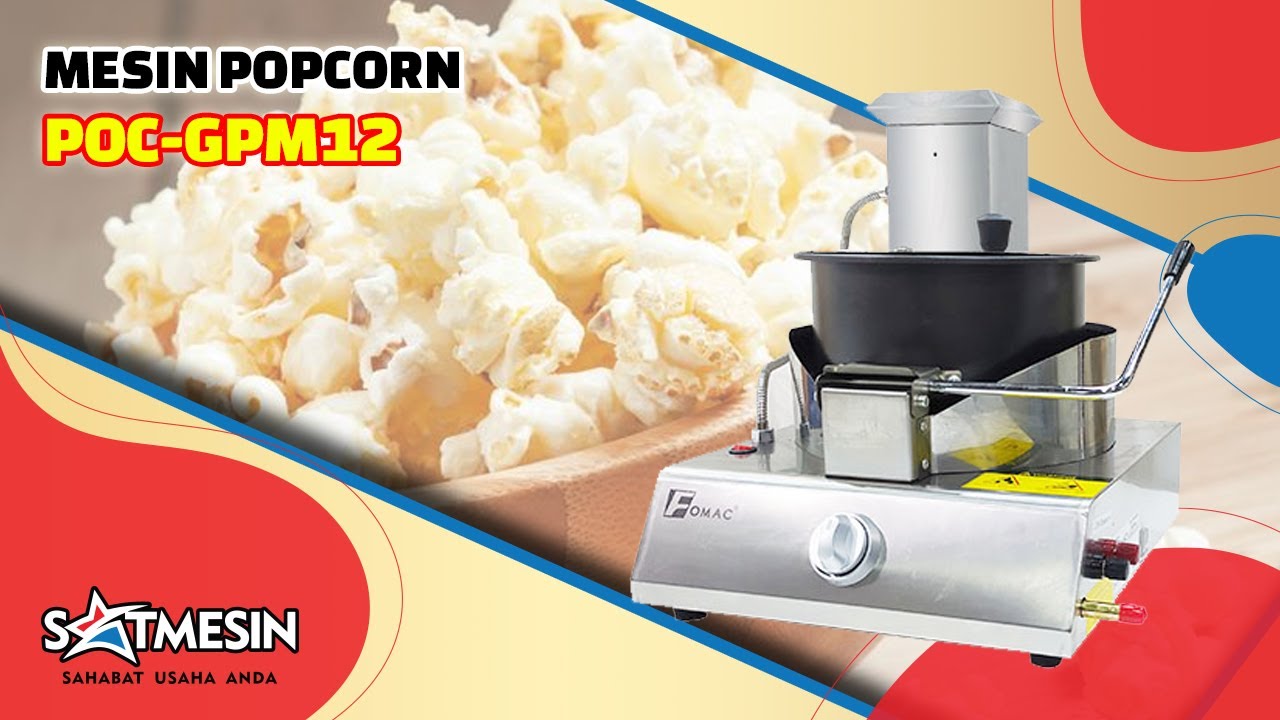 Mesin Popcorn Daya Gas dan Listrik 12 Volt POC GPM12 - Buat Popcorn Lebih Merata