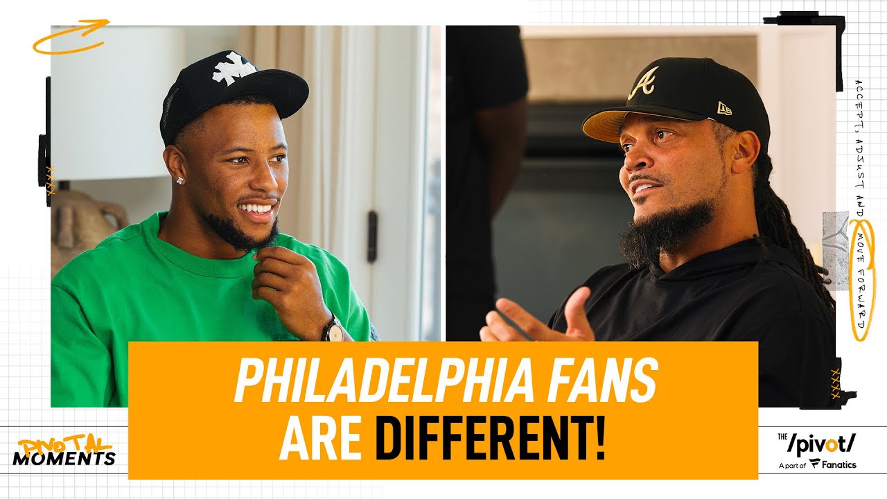 Saquon Barkley on buying into Philadelphia Eagles Fans passion & hype| The Pivot Podcast Clips