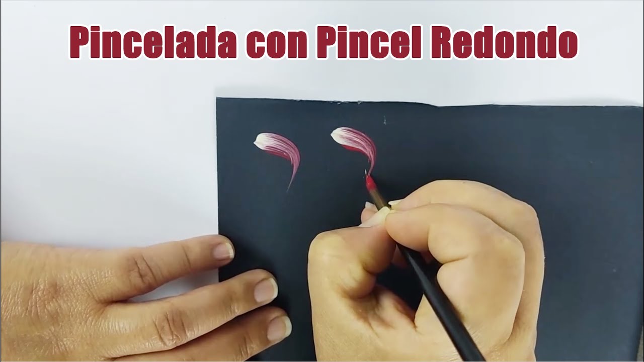 Como pincelar con pincel redondo
