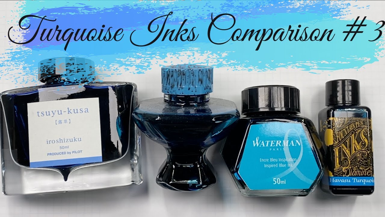 Turquoise Inks Comparison #3