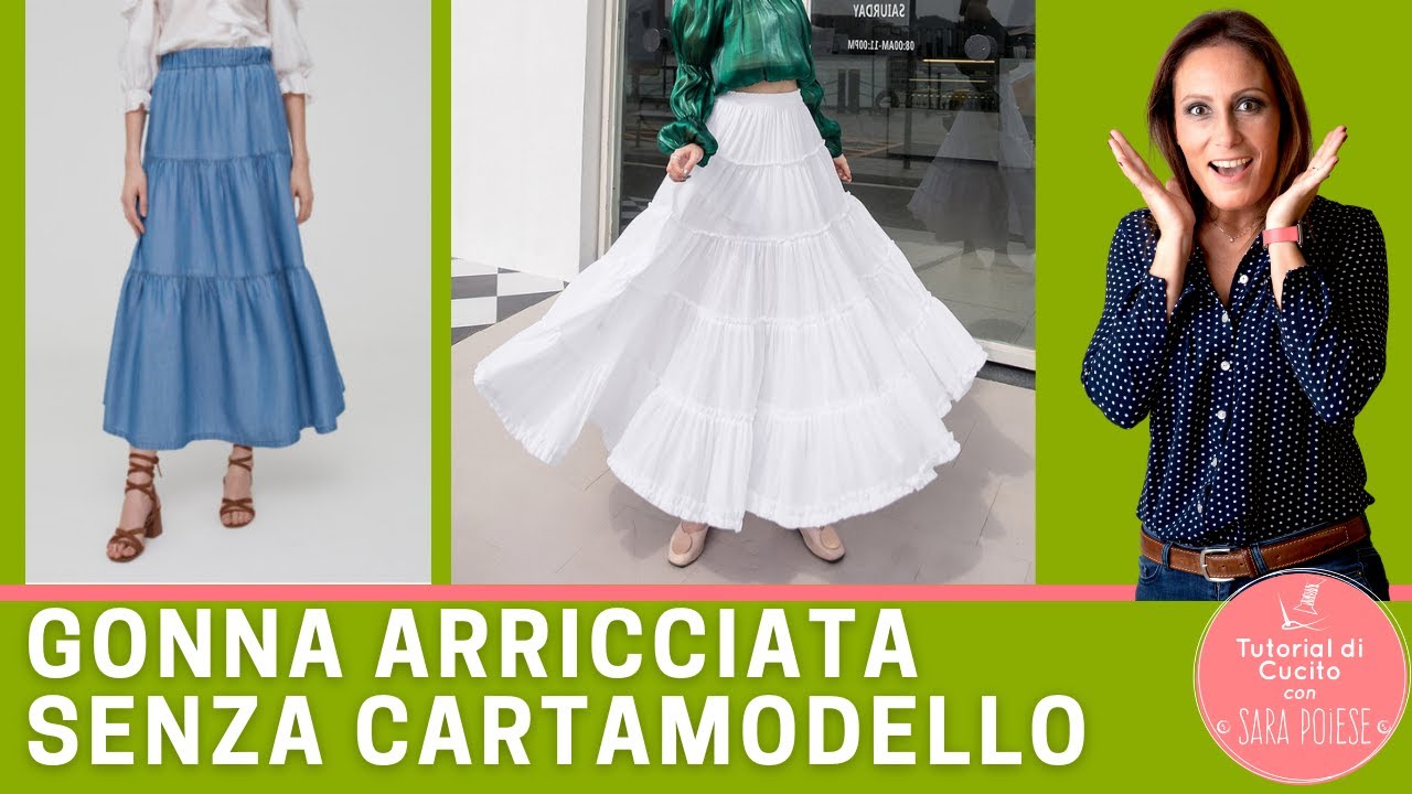 Cucire gonna a balze arricciata senza cartamodello | in sartoria con Sara Poiese