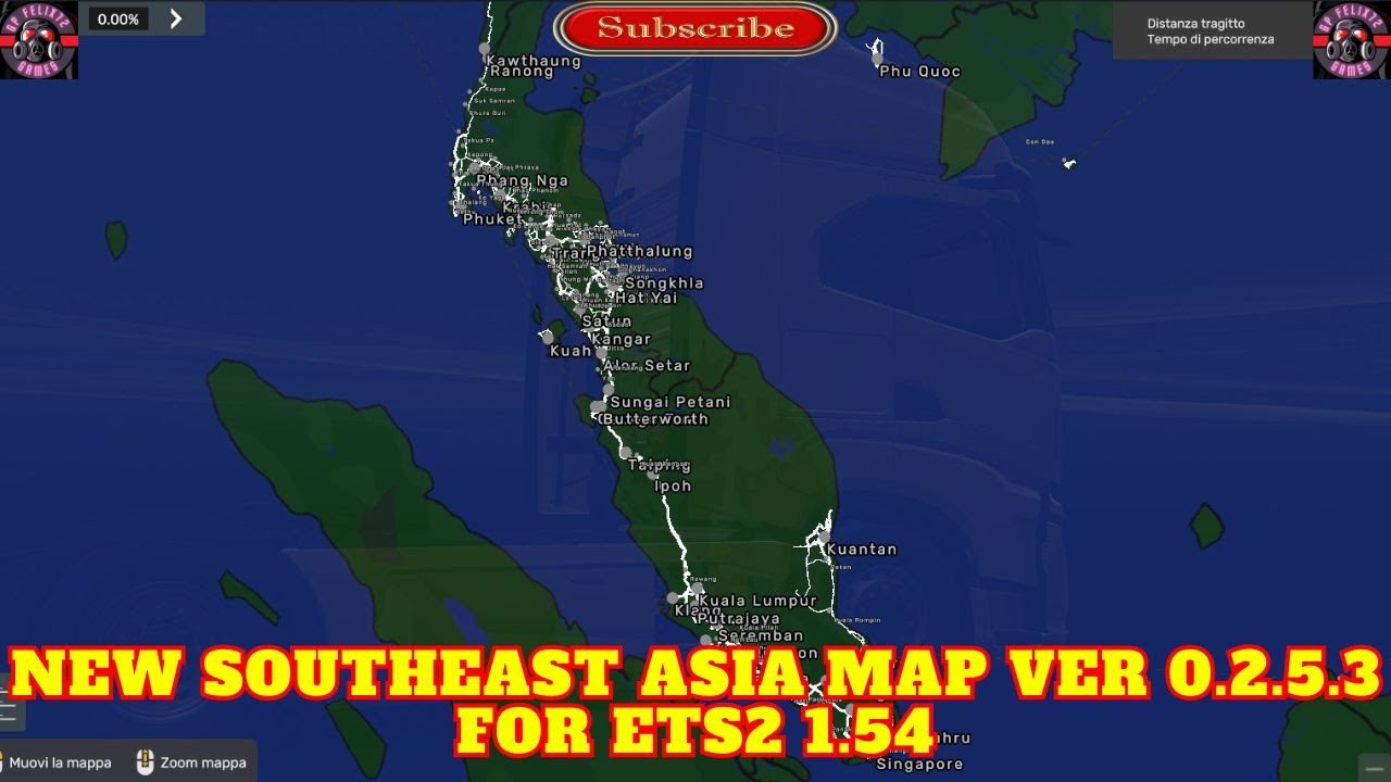 NEW SOUTHEAST ASIA MAP VER 0.2.5.3 FOR ETS2 1.54