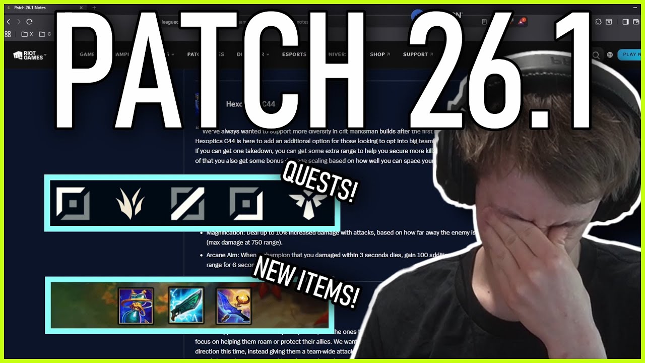 Nemesis reacts to NEW SEASON PATCH 26.1! NEW ITEMS, QUESTS & so many changes!