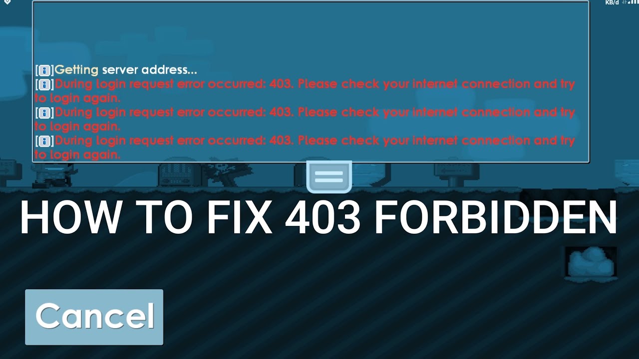 HOW TO FIX FORBIDDEN 403 OR ERROR OCCURRED 403 IN GROWTOPIA. #growtopia #growtopiaindonesia 