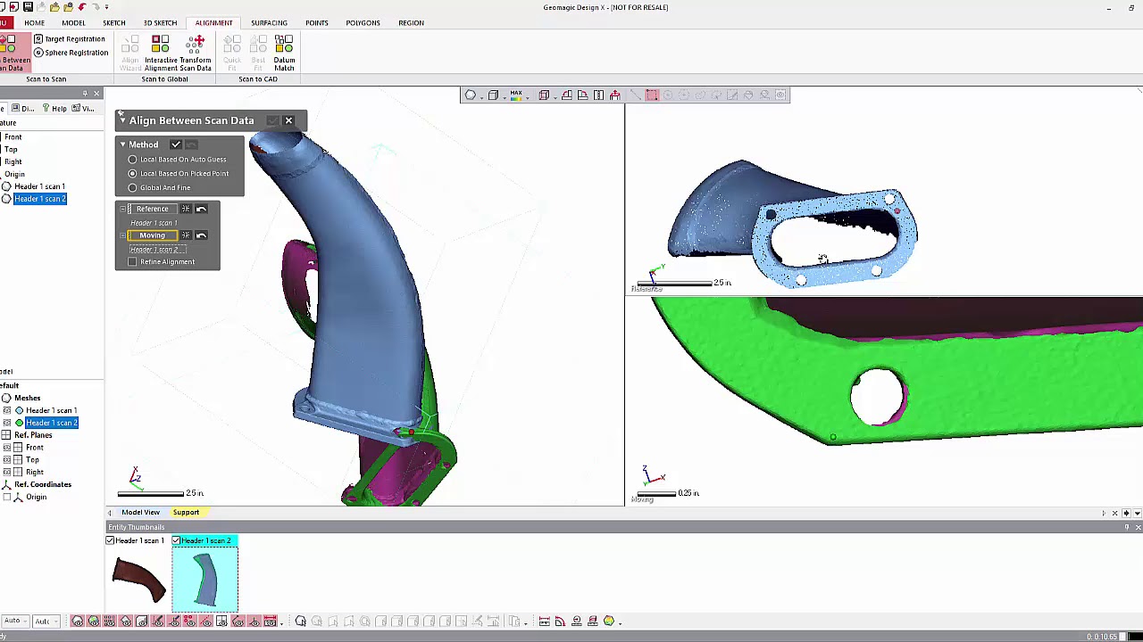 Scan to Scan Alignment in Geomagic DesignX
