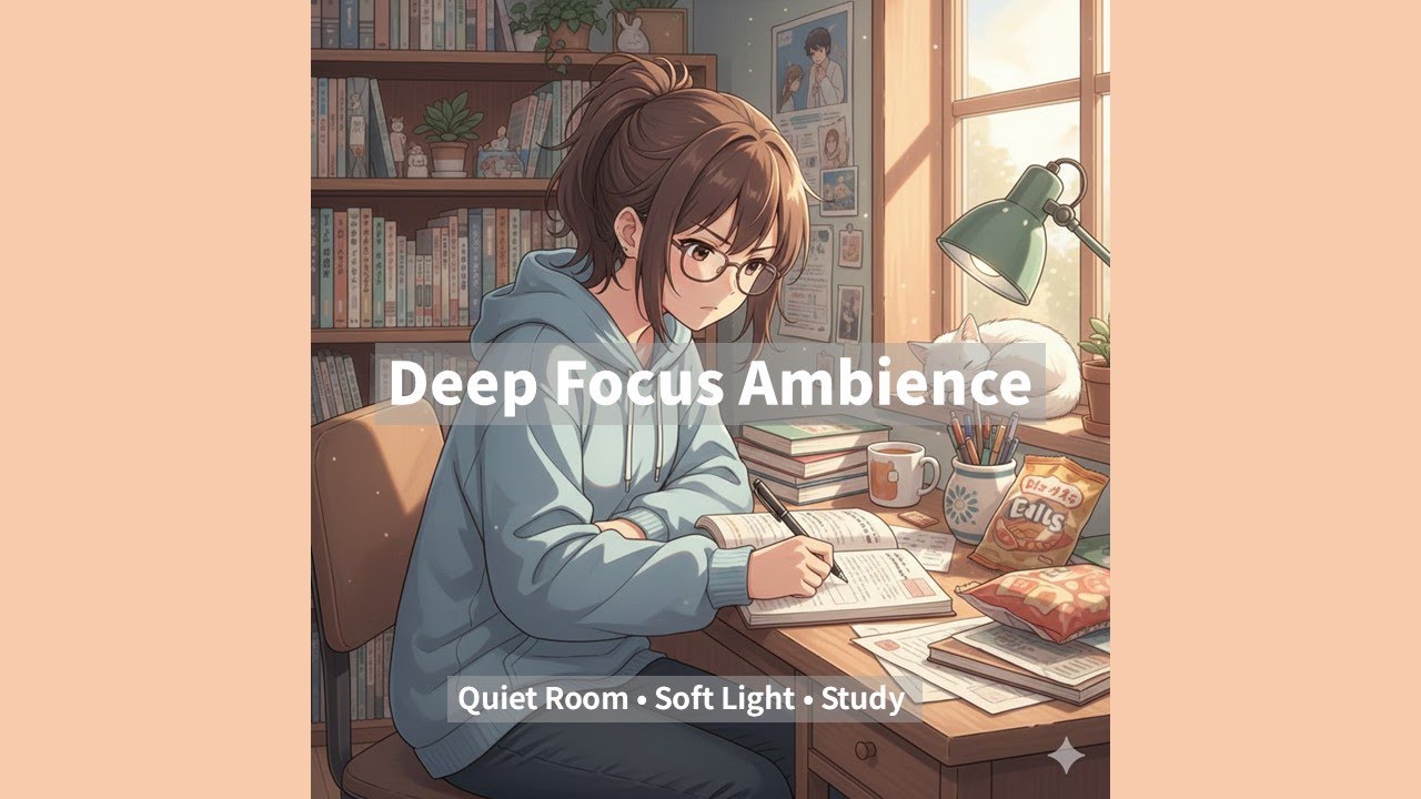 Deep Focus Study Ambience | Quiet Room & Soft Light