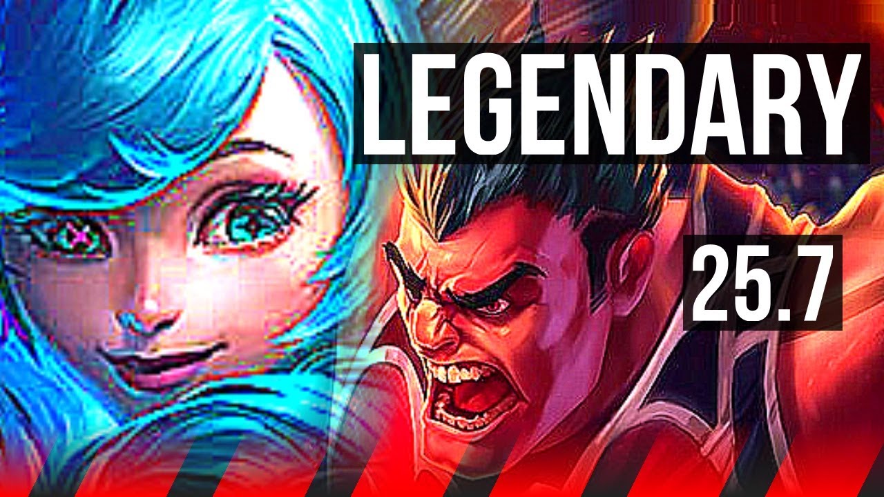 GWEN vs DARIUS (TOP) | 11/1/1, 6 solo kills, Legendary | KR Diamond | 25.7