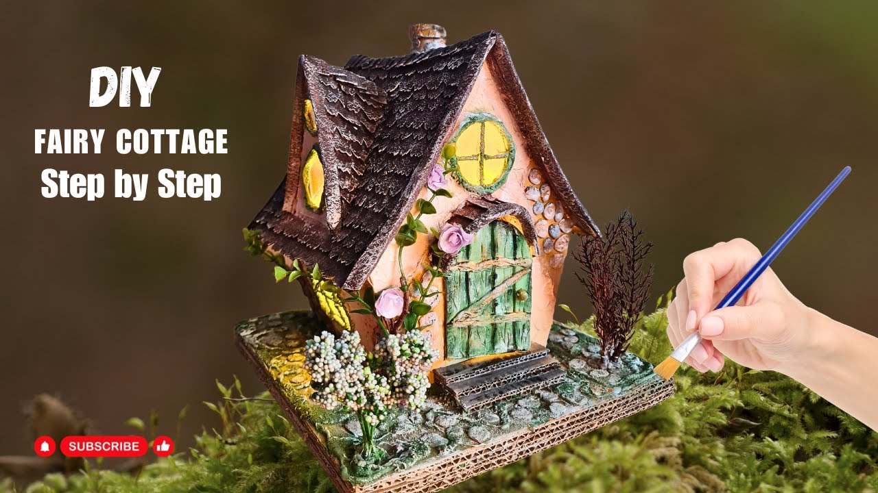How to Make a Magical Fairy Cottage from Cardboard | DIY Project @DIYAtelier