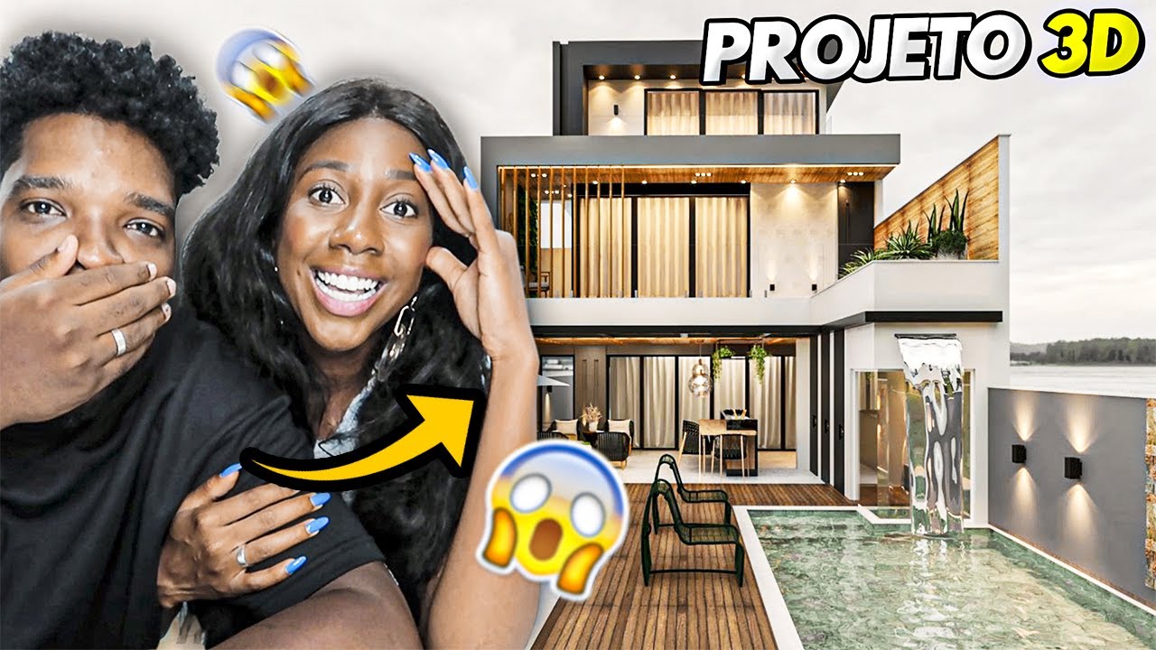 VOU QUEBRAR A CASA TODA! 😱 MOSTRANDO O NOSSO PROJETO 3D - DIÁRIO DA OBRA #4
