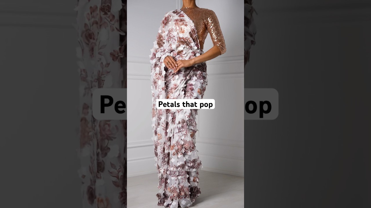 Your next wedding guest look | printed saree | party wear saree | saree for wedding party | #shorts