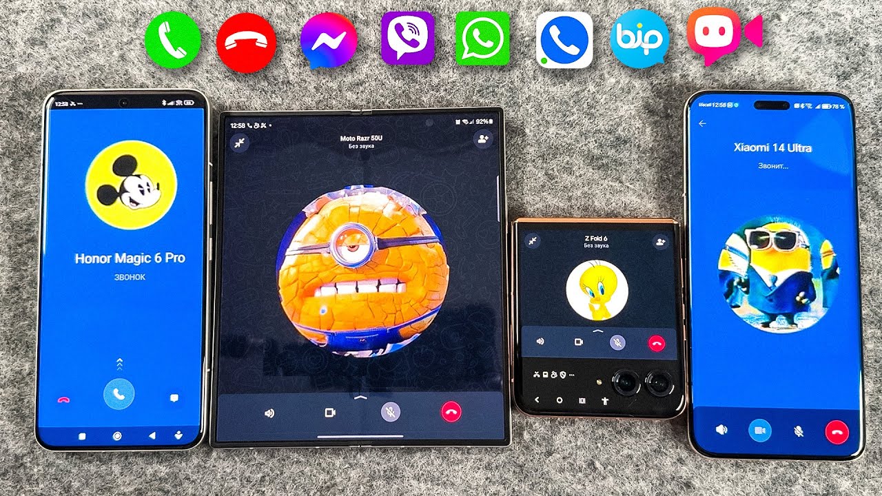 BootAnimation + Meet, FB, BiP, JusTalk, Zangi, WhatsApp, Viber Razr 50 & Xiaomi 14 & Z Fold6 & Honor