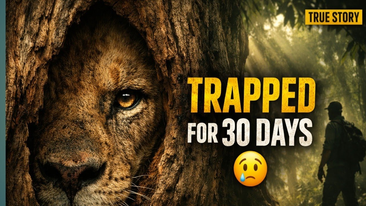 Lion Trapped for 30 Days in a Tree Hole – What a Man Discovered Will Shock You