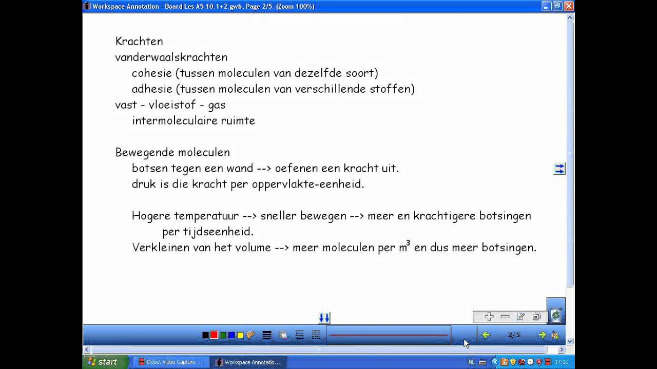 Natuurkundeles A5 10.1+2 Druk en het molecuulmodel