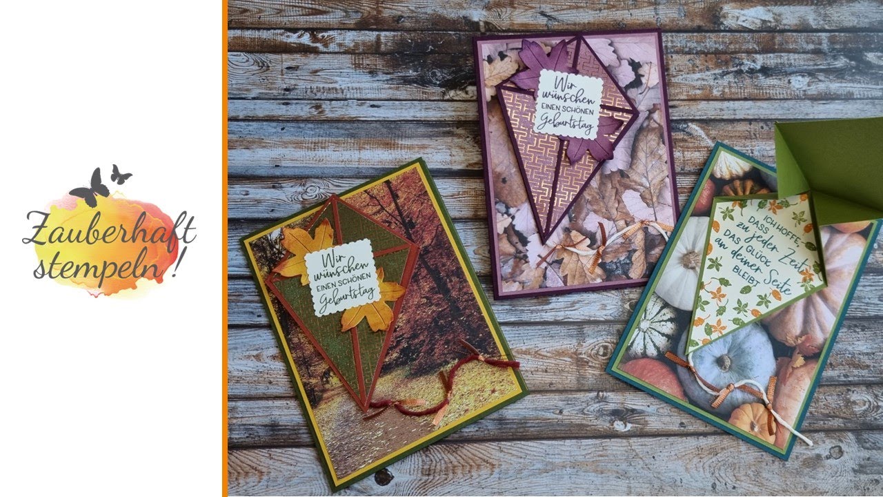 Fun Kite Fold Card | Drachenkarte | besondere Geburtstagskarte | HERRLICH HERBSTLICH | Stampin' Up!