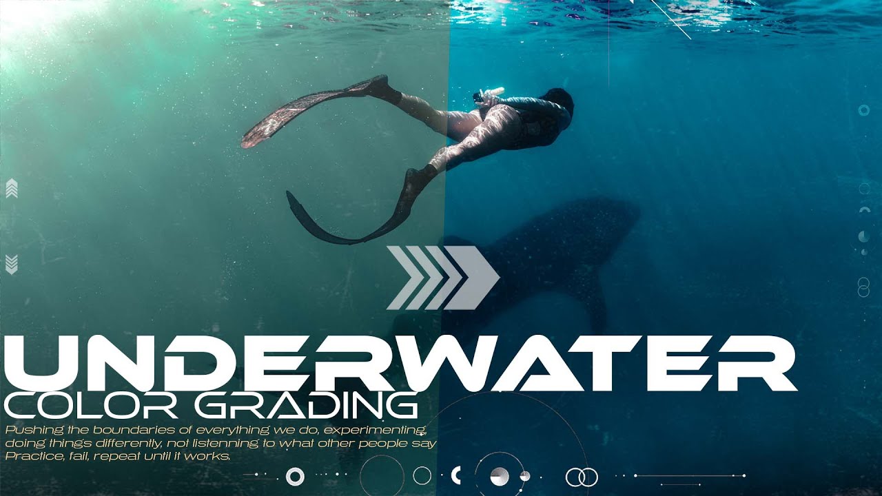 Colour grade underwater footage