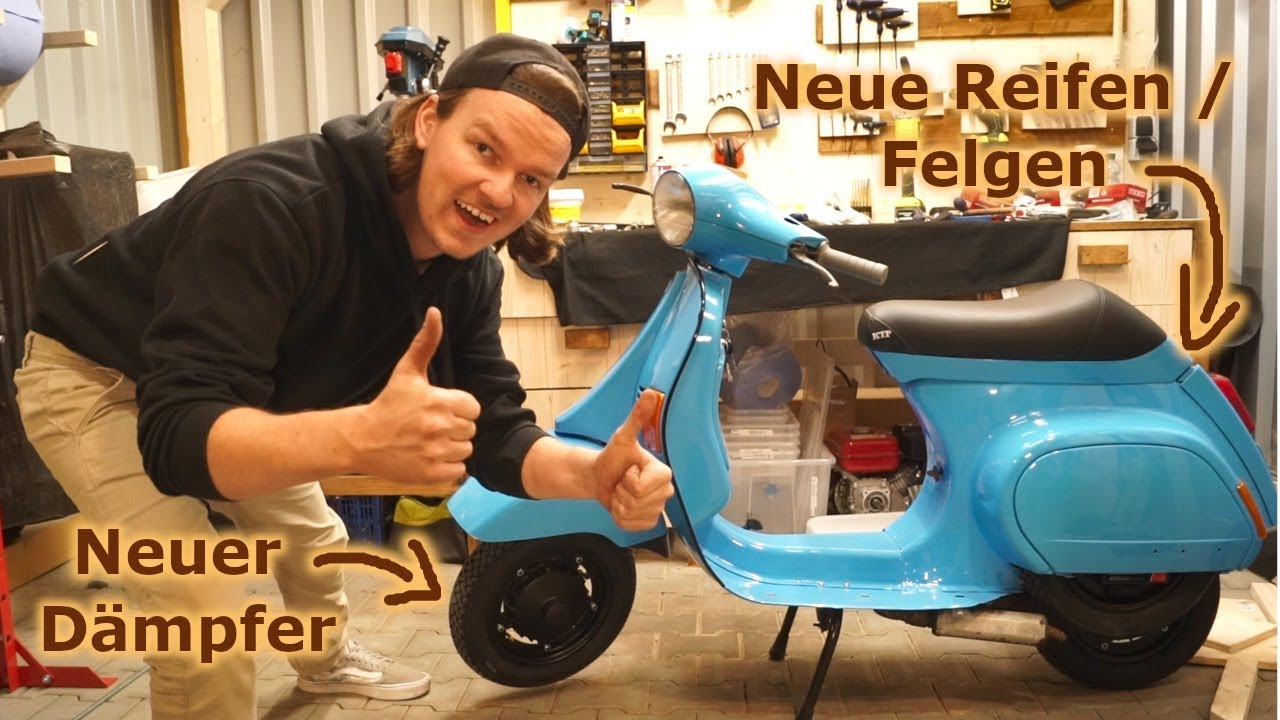 SPORTSTOßDÄMPFER / Neue FELGEN / REIFEN an meiner VESPA PK50 XL2