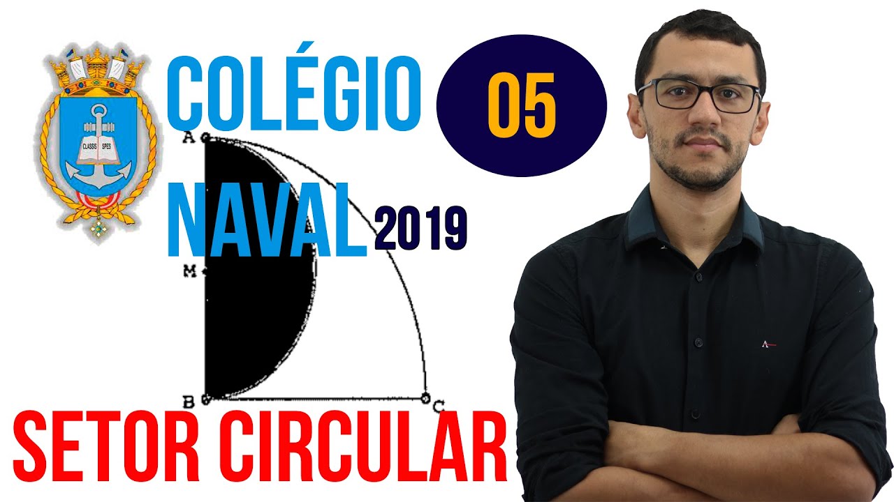 Colégio Naval 2019 Questão 5 Setor Circular e Porcentagem