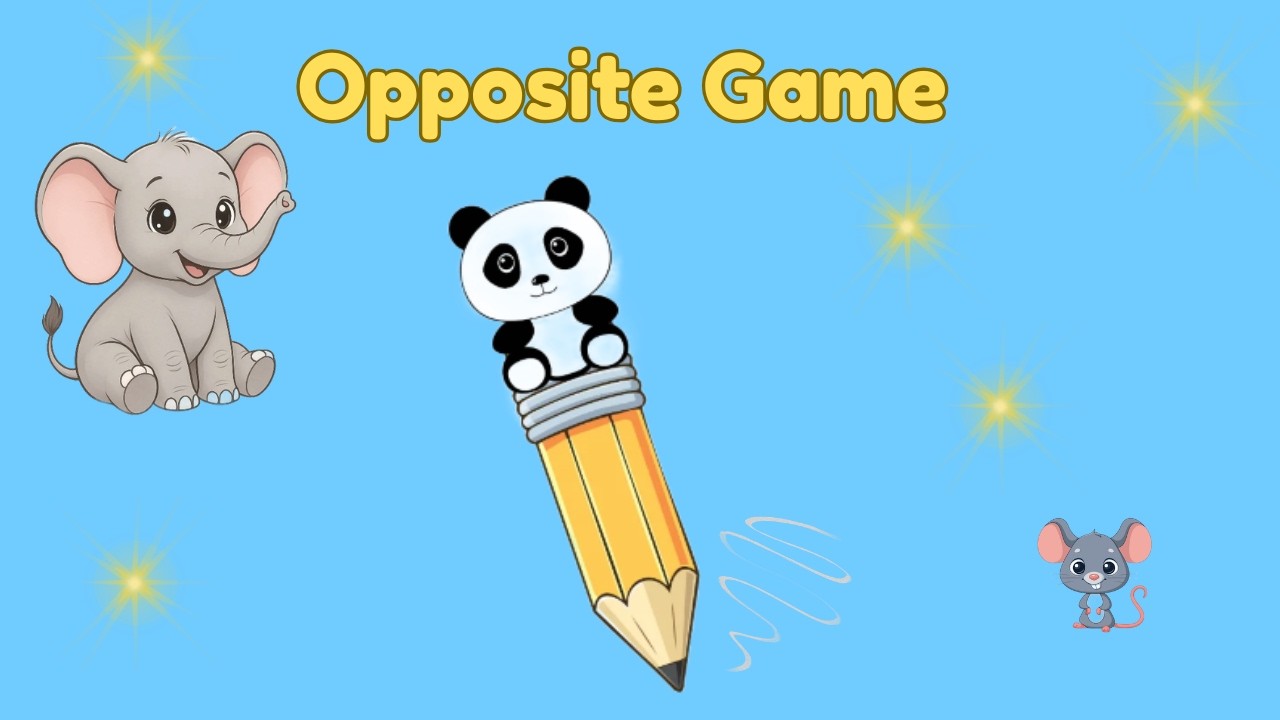 “Opposites for Kids – Fun Learning Game! 🐘🐭🎈🔥”