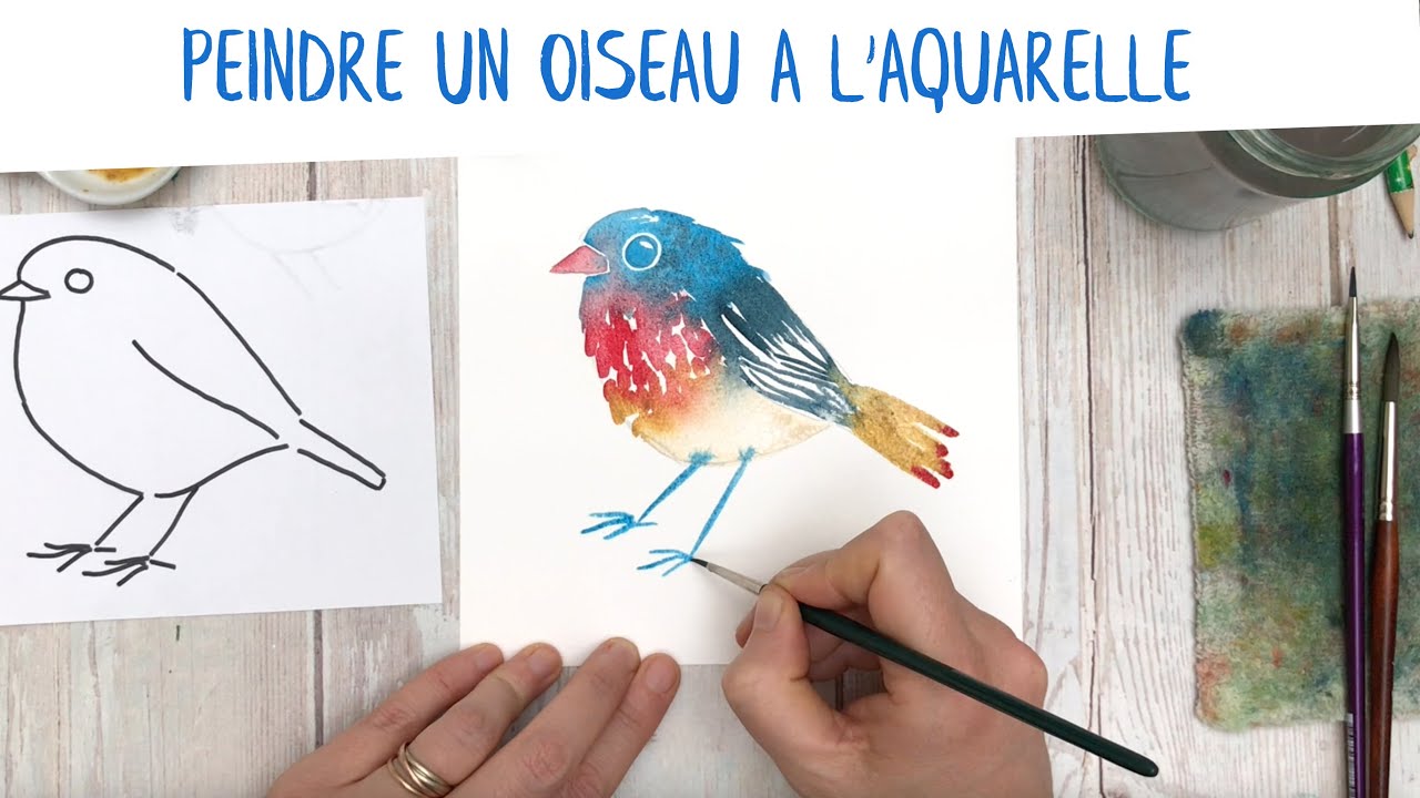 Tutoriel : Peindre un oiseau à l'aquarelle