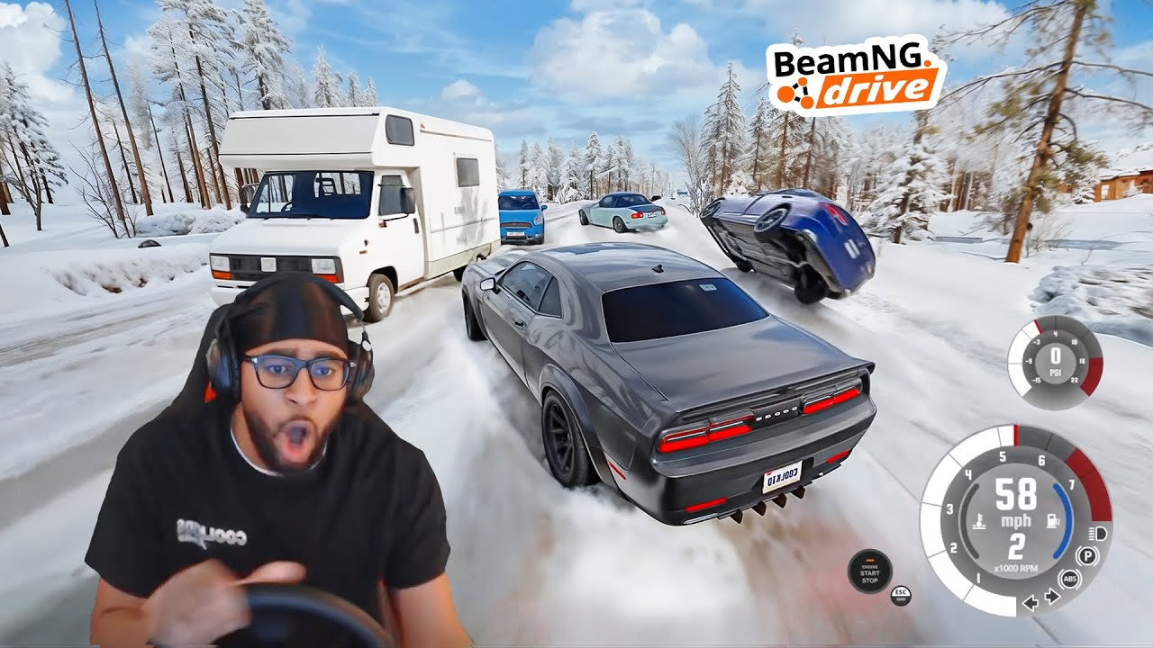 This map has the MOST REALISTIC snow driving physics EVER! | BeamNG.Drive