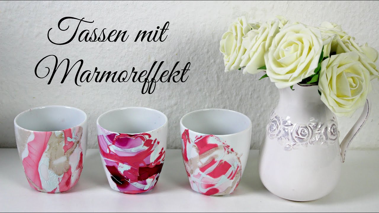DIY Tassen marmorieren | Marmoreffekt