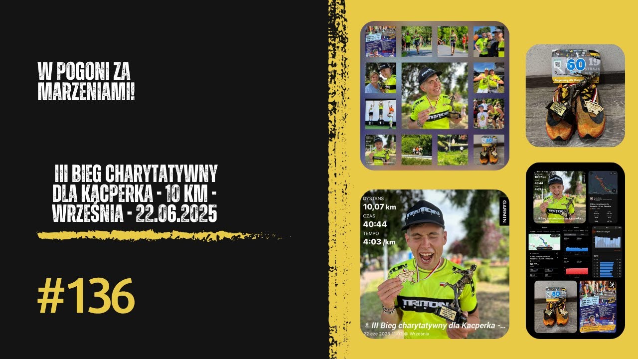W pogoni za marzeniami! #136 - 10 km - Września -  III Bieg charytatywny dla Kacperka - 22.06.2025